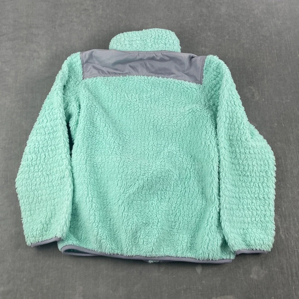 Reebok Youth M 10/12 Mint Green Full Zip Fleece Jacket High Pile Sherpa